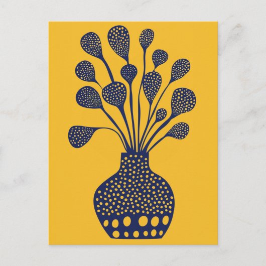 Dot dot bloem #014 briefkaart (Voorkant)