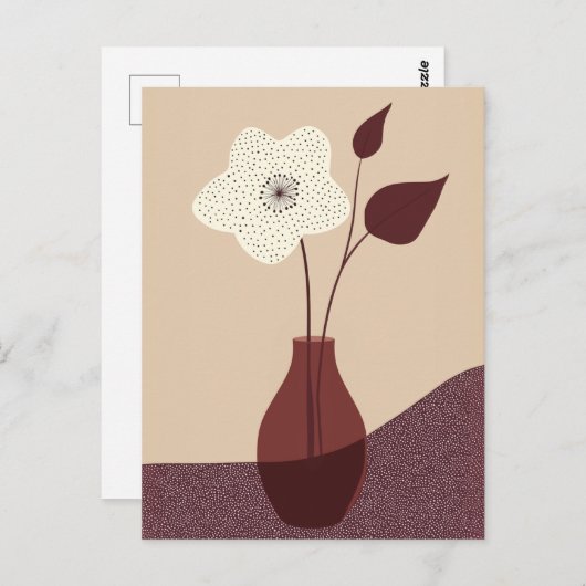 Dot dot bloem #016 briefkaart (Voorkant / Achterkant)