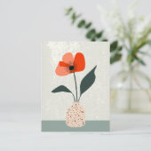 Dot dot bloem #023 briefkaart (Staand voorkant)