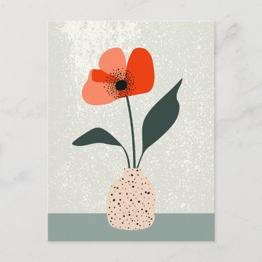 Dot dot bloem #023 briefkaart (Voorkant)