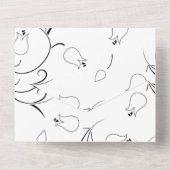 Dot, grijze gans all in one uitnodiging (Achterkant)