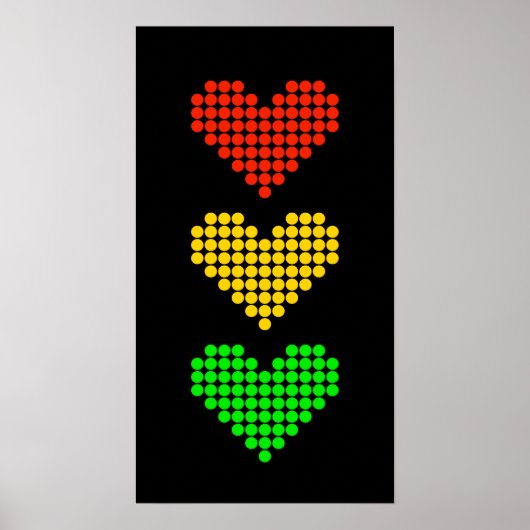 Dot Heart Stoplight Poster (Voorkant)
