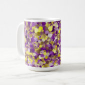 Dot jaune violet 15oz Mug (Devant gauche)