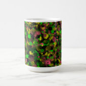 Dot jaune violet vert 15oz Mug (Centre)