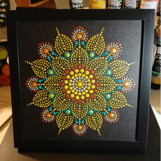 Dot je eigen bloemenmandala Poster