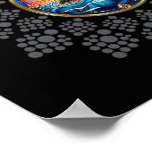 Dot je eigen mandala met een  zonsondergangscentru poster (Hoek)