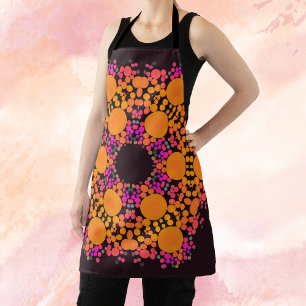 Dot Mandala Bloem Oranje en Roze Schort