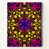 Dot Mandala Bloem Paars en Geel Notitieboek (Achterkant)