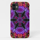 Dot Mandala Bloem Paars Sinaasappel en Geel Case-Mate iPhone Case (Achterkant)