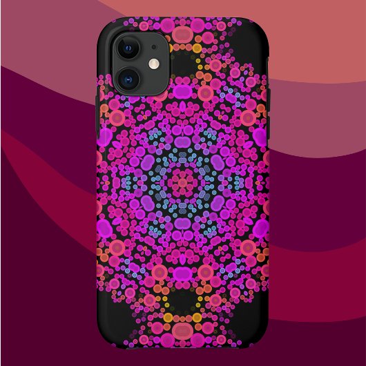 Dot Mandala Bloemroze blauw en Oranje Case-Mate iPhone Case