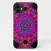 Dot Mandala Bloemroze blauw en Oranje Case-Mate iPhone Case (Achterkant)