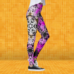 Dot Mandala Bloemroze en wit Leggings