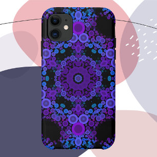 Dot Mandala Flower Blue en Paars iPhone 11 Hoesje