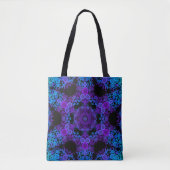 Dot Mandala Flower Blue en Paars Draagtas (Voorkant)