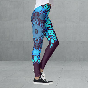 Dot Mandala Flower Blue en Paars Leggings