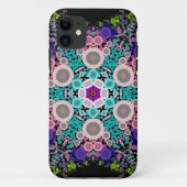 Dot Mandala Flower Blue Green en Pink Case-Mate iPhone Case (Achterkant)