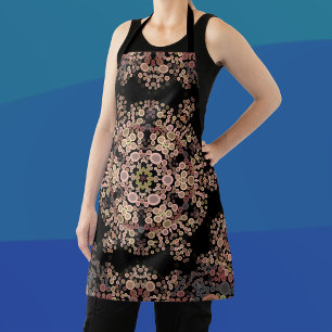 Dot Mandala Flower Brown and Grey Schort
