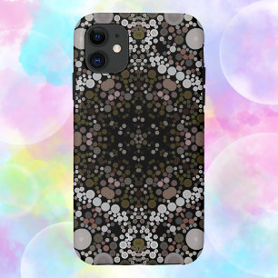 Dot Mandala Flower Brown and White iPhone 11 Hoesje