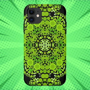 Dot Mandala Flower Green iPhone 11 Hoesje