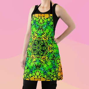Dot Mandala Flower Green Oranje and Yellow Schort
