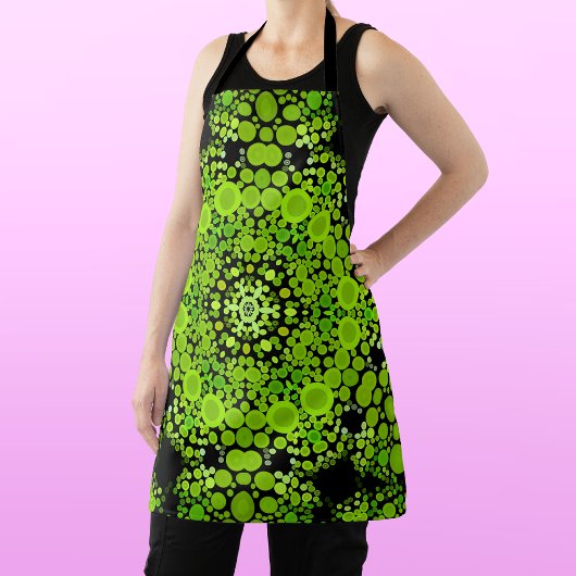 Dot Mandala Flower Green Schort