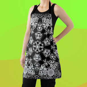 Dot Mandala Flower Grey and Black Schort