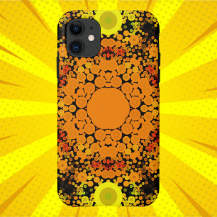 Dot Mandala Flower Oranje Yellow and Green iPhone 11 Hoesje