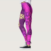Dot Mandala Flower Pink and Yellow Leggings (Links)