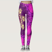 Dot Mandala Flower Pink and Yellow Leggings (Voorkant)