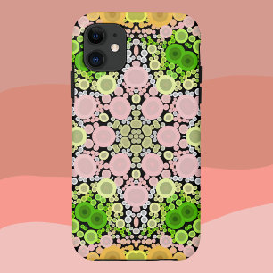 Dot Mandala Flower Yellow Green and Pink iPhone 11 Hoesje