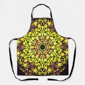 Dot Mandala Flower Yellow Paars and Black Schort (Voorkant)
