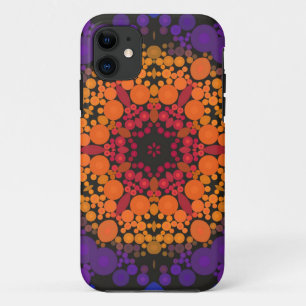 Dot Mandala Flower Yellow Paars and Blue iPhone 11 Hoesje