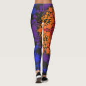 Dot Mandala Flower Yellow Paars and Blue Leggings (Achterkant)