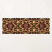 Dot Mandala Geel Paarse en Sinaasappel Yogamat (Voorkant (horizontaal))