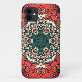 Dot Mandala Rood Wit Blauw en Groen Case-Mate iPhone Case (Achterkant)