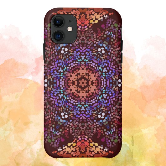 Dot Mandala Sinaasappel Blauw en Paarse Case-Mate iPhone Case