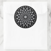 Dot Mandala-Sjabloon Ronde Sticker (Tas)