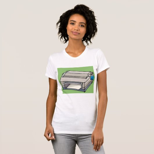 Dot Matrix Printer Womens T-Shirt (Voorkant volledig)
