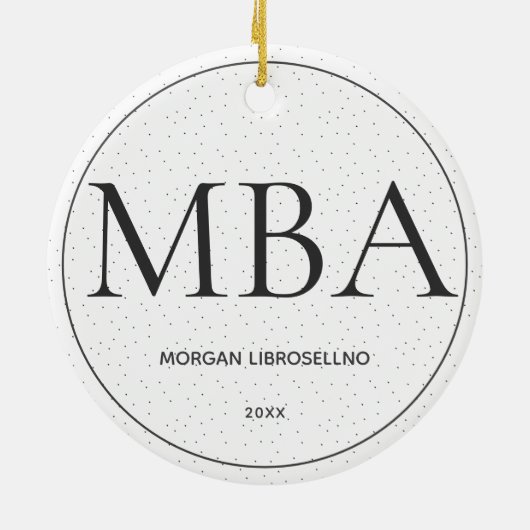 Dot MBA Afstuderen Keramisch Ornament (Achterkant)