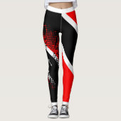 Dot Pattern Trinidad en Tobago Flag Leggings (Voorkant)