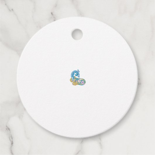 Dot, Sherpa Blue, Golden Sand Design Bedankjes Labels (Voorkant)