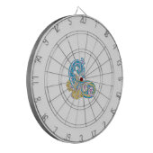Dot, Sherpa Blue, Golden Sand Design Dartbord (Voorkant Links)