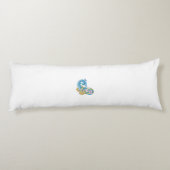 Dot, Sherpa Blue, Golden Sand Design Lichaamskussen (Achterkant)