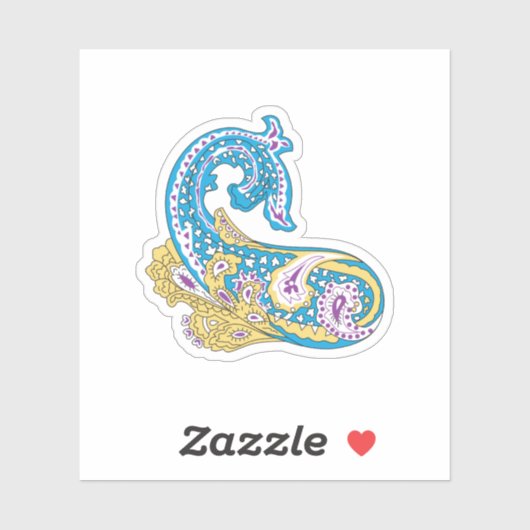 Dot, Sherpa Blue, Golden Sand Design Sticker (Vel)