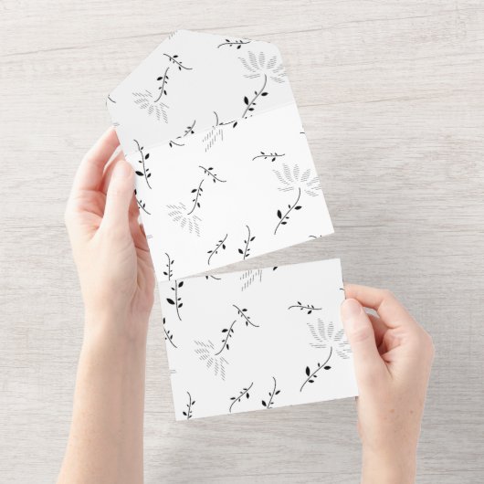 Dot, sneeuwverschuiving all in one uitnodiging (Afscheurbaar)