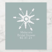 Dot Snowflake Wijn Etiket (Enkel label)