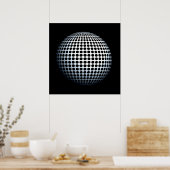 Dot Sphere op Art Poster (Keuken)