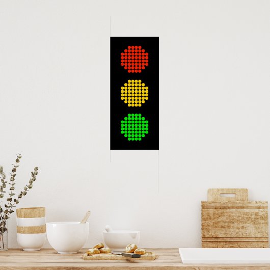 Dot Stoplight-kleuren Poster (Keuken)