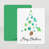 Dot Tree Christmas Flat Kaart (Voorkant / Achterkant)