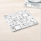Dot, Vampire Grey Paper Coaster Vierkante Kartonnen Onderzetter (Schuin)